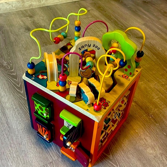 B. Toys Toys B Toys Wooden Activity Cube Zany Zoo Poshmark